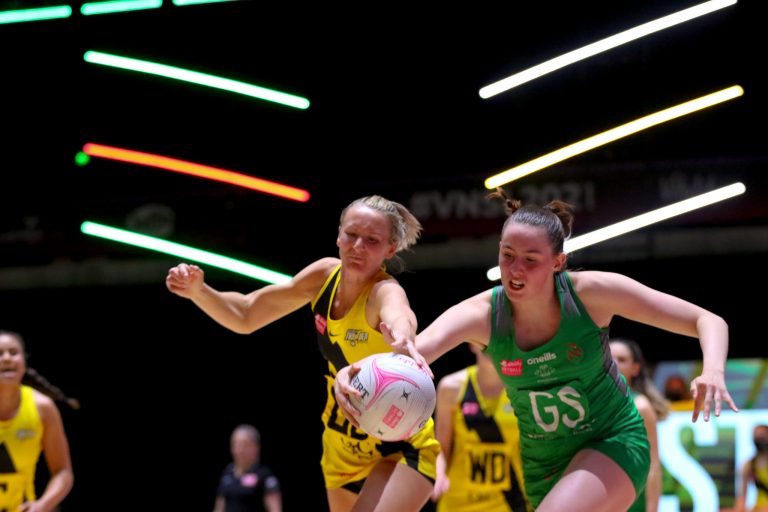 during Vitality Super League match between Celtic Dragons and Manchester Thunder at Copper Box Arena, London, England on 9th May 2021.