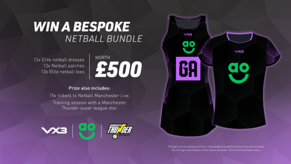 WIN A Bespoke Netball Bundle From VX3 Worth Over £500 Plus Other Amazing Prizes