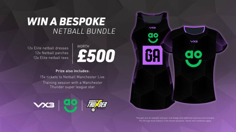 WIN A Bespoke Netball Bundle From VX3 Worth Over £500 Plus Other Amazing Prizes